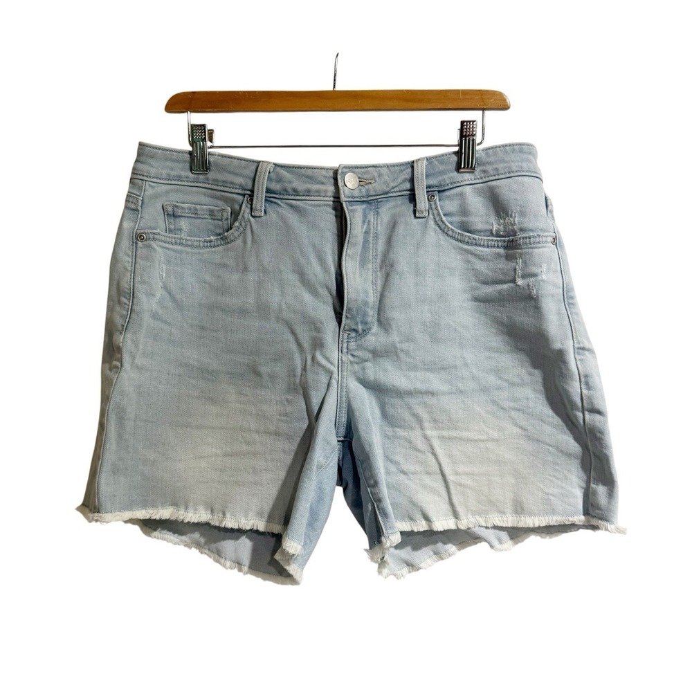 NYDJ Joey Shorts Women 10 Lift X‎ Tuck Denim Distressed